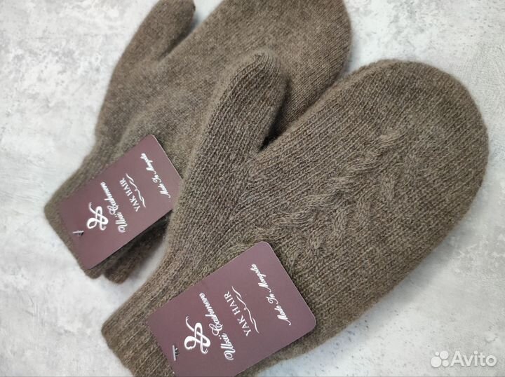 Варежки пух Яка двойные Монголия