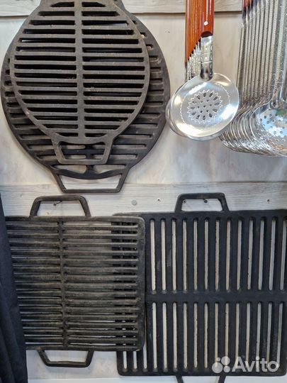 Чугунная решетка гриль, решетка барбекю, нержавейк