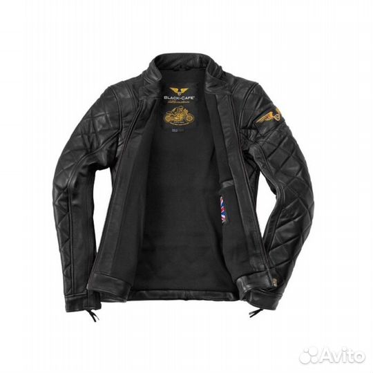 Мотокуртка кожаная Black-Cafe London Gorgan 50рр
