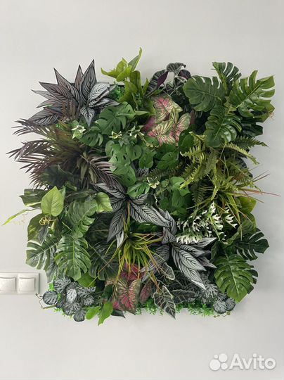 Панно из искусственных растений, ботанические копи