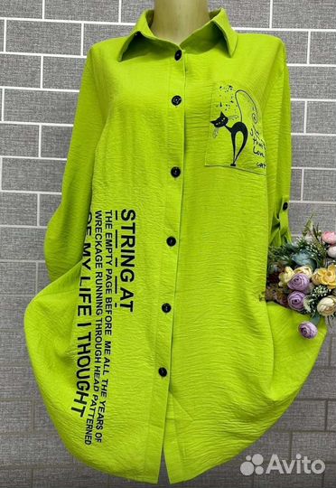 Рубашка с кошкой