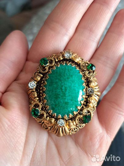 Брошь винтажная чехия