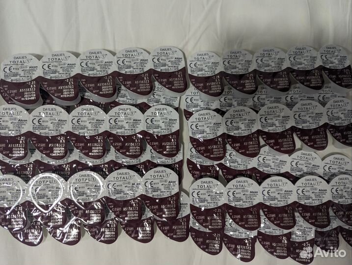 Линзы dailies total 1 -2, -2.25