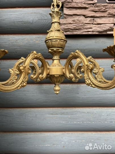 Люстра бронза на 6 свечей Франция