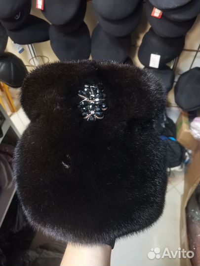 Берет норковый новый