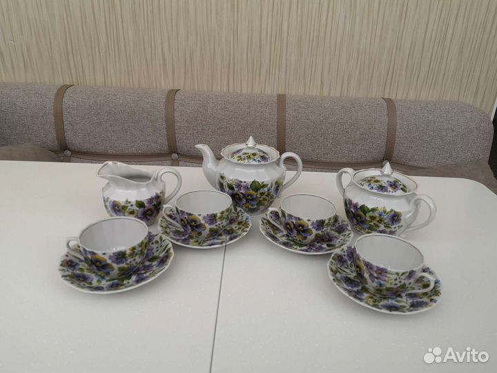 Набор чайный фарфоровый Промыслы вербилок 4 персон