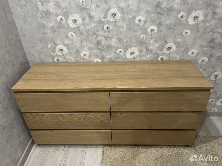 Комод IKEA мальм 6 ящиков