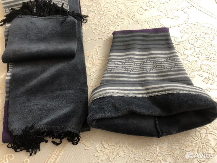 Шапка с шарфом