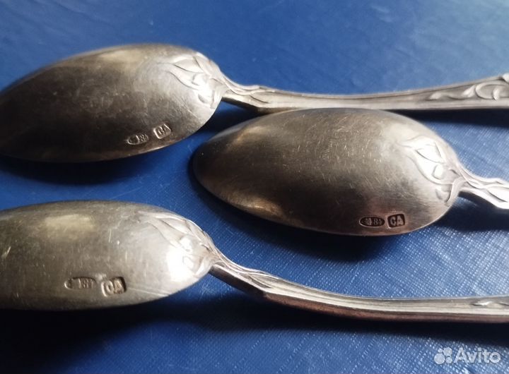 3 чайных ложечки (царское серебро)