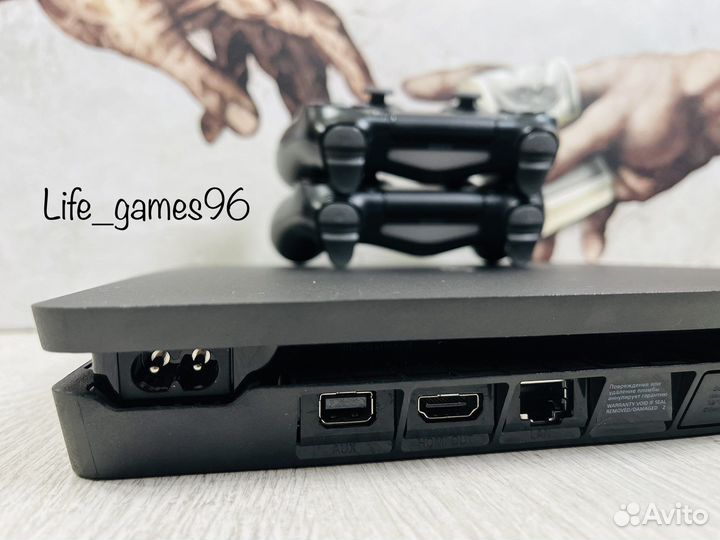Sony playstation 4 slim 1tb / 2 геймпада+ 400игр
