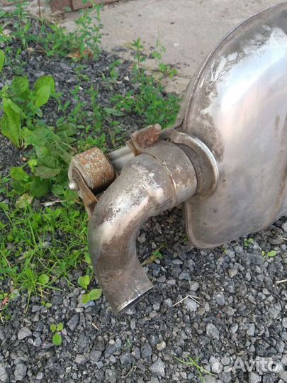 Глушитель с насадками на Touareg 3.0L 2002-2010г.в