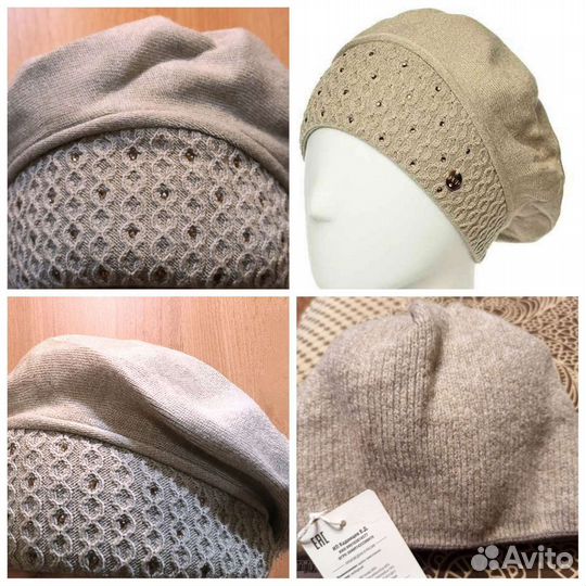 Новое шапка тонкая#берет#капор#митенки