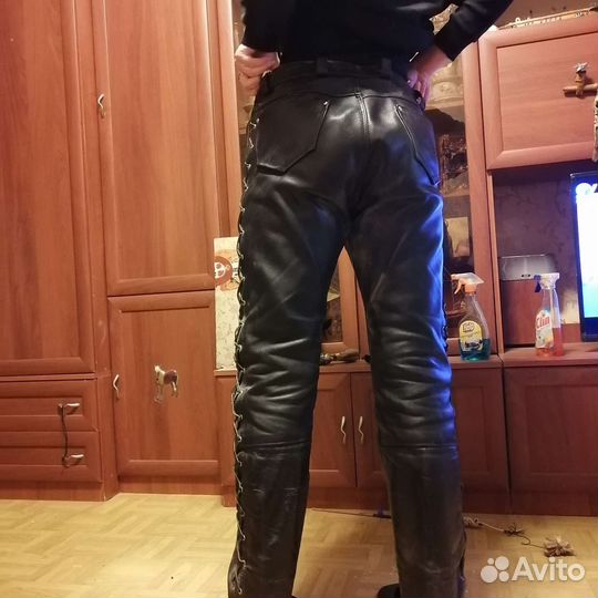 Брюки кожаные