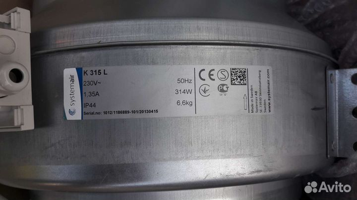 Вентилятор канальный systemair KD 315 L 1. K 250 L