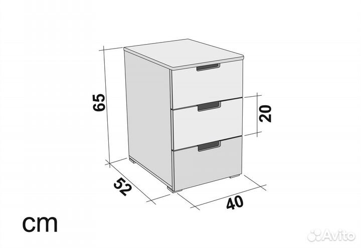Тумба Svogen в детскую комнату. Лаванда-белая