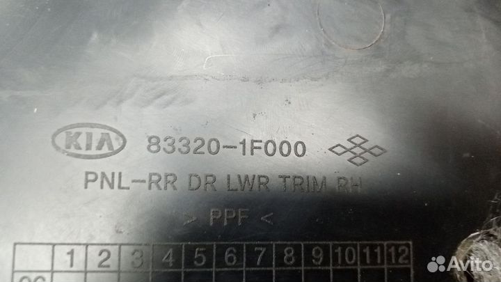 Обшивка двери задней правой Kia Sportage