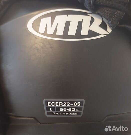 Мотошолем MTR (L, 59-60) с мотогарнитурой