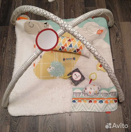 Развивающий коврик, мобиль fisher price