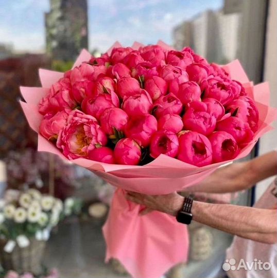Пионы Букет пионов Доставка цветов