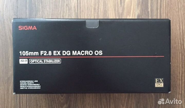 Sigma AF 105 f2.8EX DG HSM Macro Canon, Новый