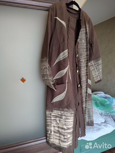 Льняной плащ