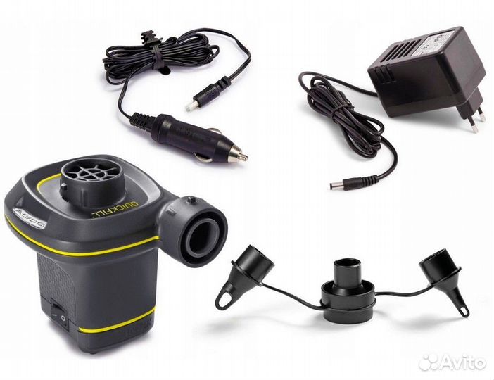 Насос электрический 220 V/12 V (480л/мин) intex