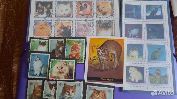 Кошки (марки гашеные, тематика)