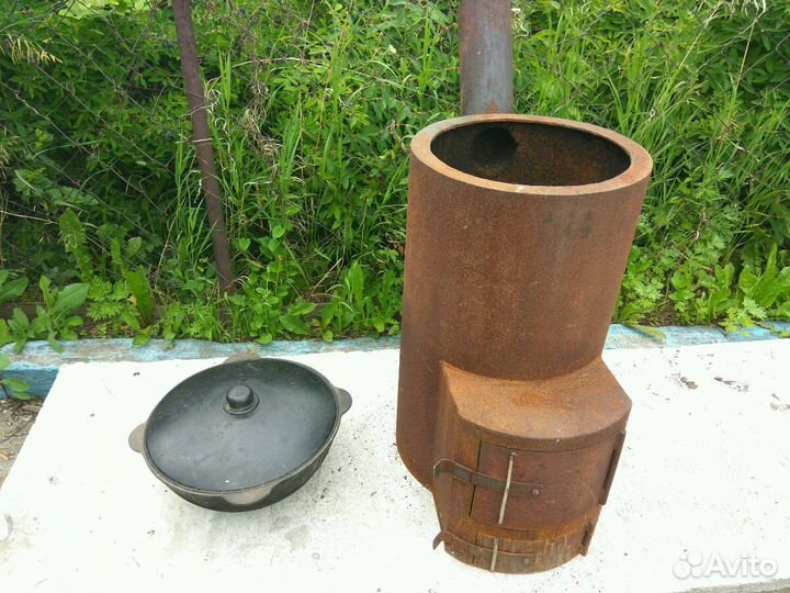 Печь с казаном