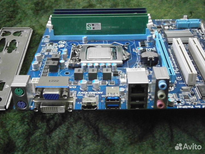 Материнка LGA1155 с процессором I3 и озу 8 гб