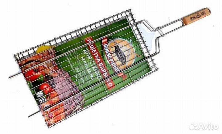 Шпс201 Решетка нерж. для стейка малая 260*460*20мм