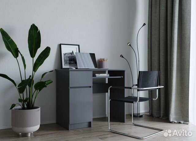 Письменный Стол «Мори» мс-1 левый графит