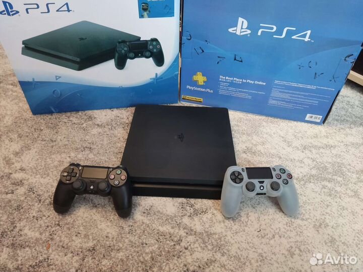 Прошитая PS4 Slim 1Tb(9.00) +FC 24, Mirage и тд