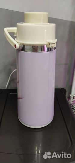 Термос китайский с помпой СССР Sunflower