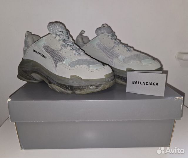 Кроссовки Balenciaga Triple S Grey Clear Trainers