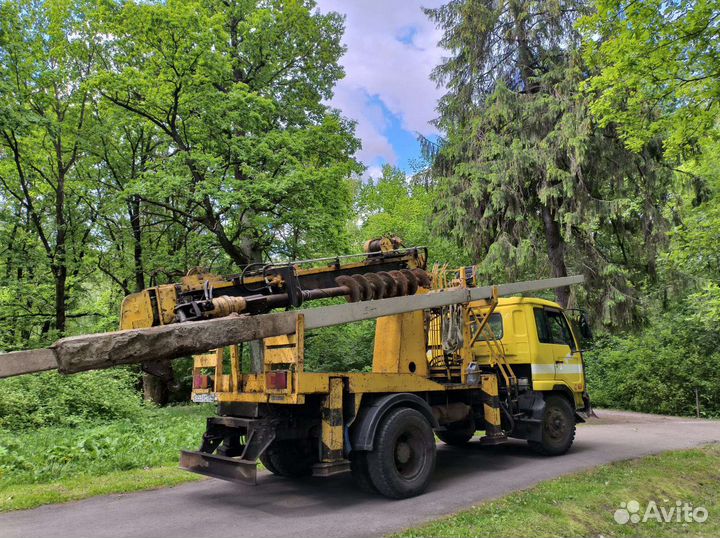 Установка столбов опор Лэп