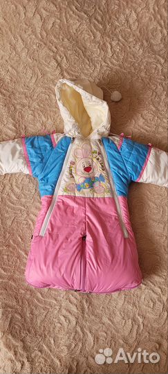 Зимний комбинезон трансформер для девочки 68-74
