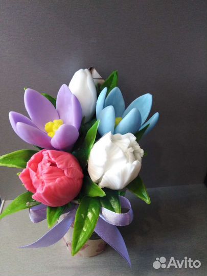 Букет из мыла на 8 марта