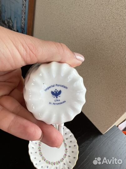 Кофейная чашка с блюдцем императорский фарфор