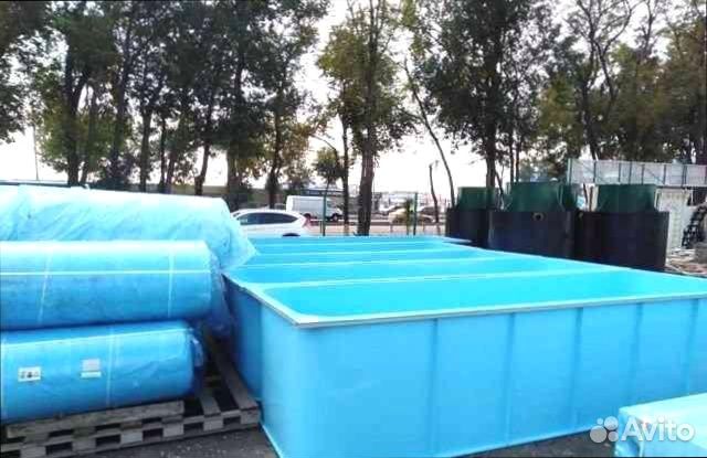 Прямоугольный бассейн пластиковый