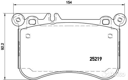 Колодки тормозные дисковые передние brembo P 50 097