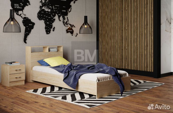 Кровать односпальная под дерево