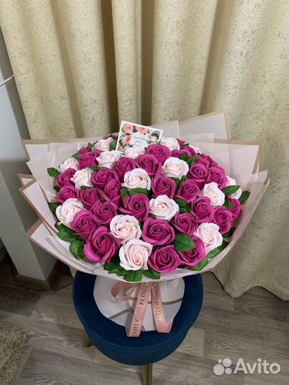 Букет из мыльных цветов