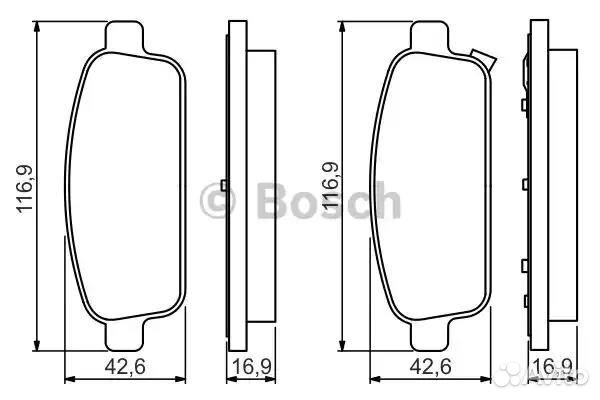 0986495259 Колодки тормозные дисковые зад