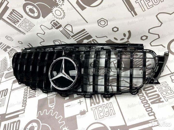 Mercedes W213 решетка GT чёрная до рест