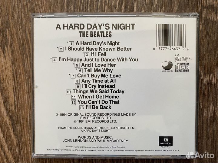The Beatles -a Hard days night- USA CD