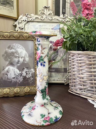 Антикварный подсвечник Crown Ducal