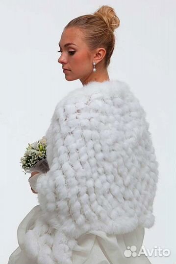 Палантин из меха кролика