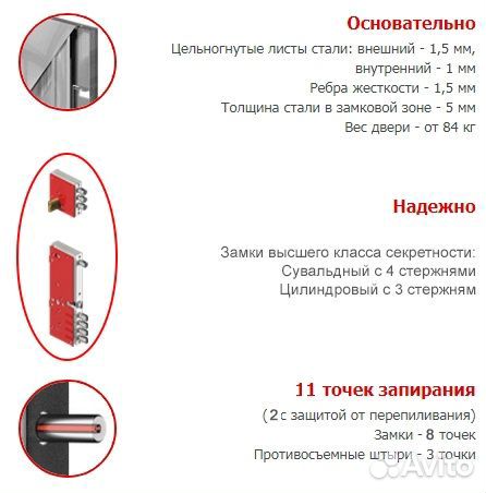 Дверь входная стальная 800х1970 Эльбор №12