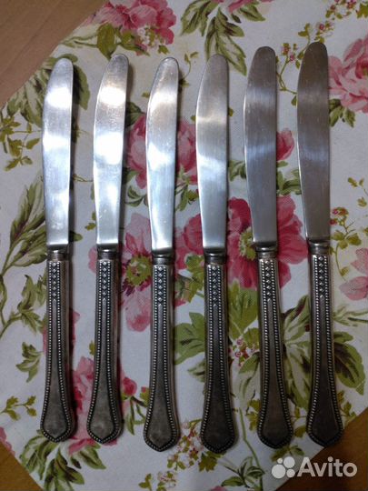 Мельхиоровые столовые ножи (Прибалтика, СССР)
