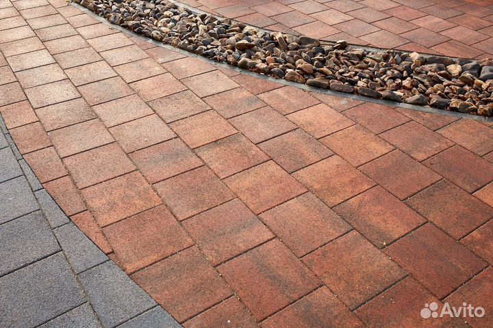 Брусчатка, тротуарная плитка Выбор разные цвета